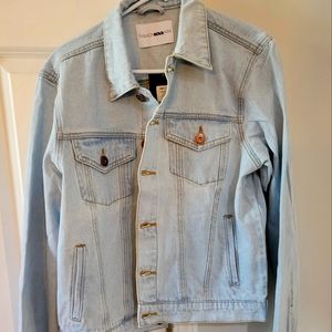Light blue denim men's jean jacket